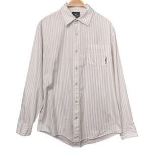 Kirra Men’s Cotton Geometric Striped Long Sleeve Collar Button Up Shirt